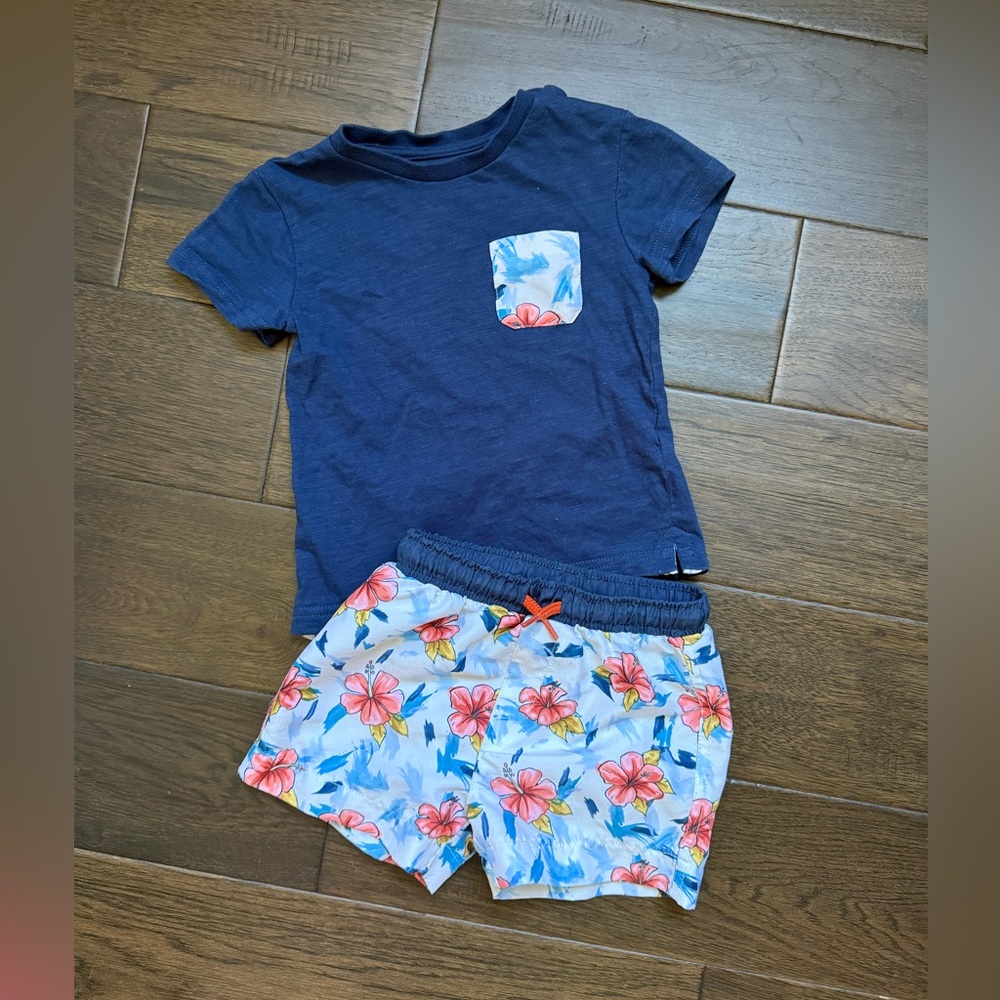 Mayoral toddler swim and tee set 18m VGUC